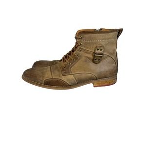 Steve Maddens Men’s Ranter Combat Boot Size 10.5 Tan Contrast
